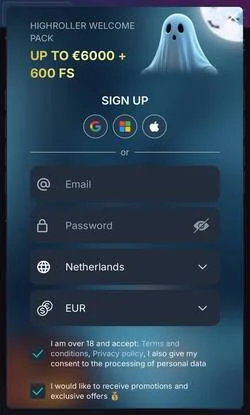 Gegevens invullen bij Monixbet